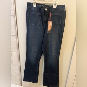Laurie Felt Patch Pocket baby bell silky jeans size Large NWT